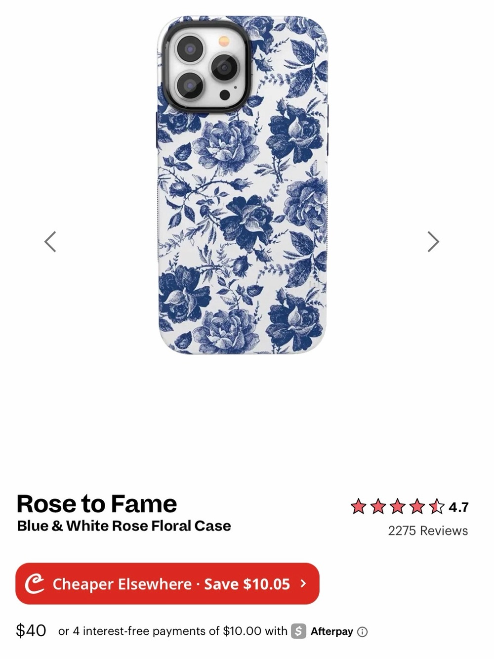 Casely French Blue Floral iPhone 13 pro max case